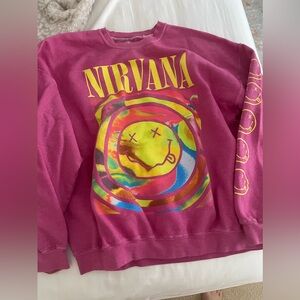 Urban Outfitters Nirvana Pink Crewneck